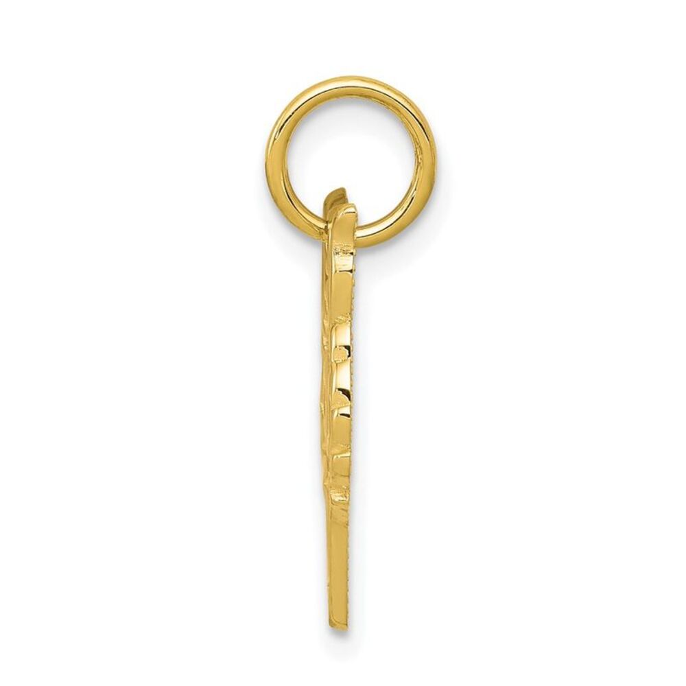 10k Yellow Gold Solid Flat Back Small Fox Head Ch… - image 2